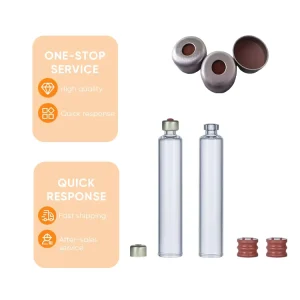 Custom Glass Medicinal Bottle Rubber Gasket for Aluminum Cap High Quality Glass Medicine Bottle for Medicinal Use