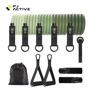 Custom Gym Accessories Thick Latex Rubber Long Exercise Bands Set for Bodybuilding Workout Elastic Resistance Bands