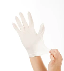 Custom Hand Specific Non Sterile Disposable Latex Rubber Examination Surgical Medical Lab Cleaning Powder Free Glove