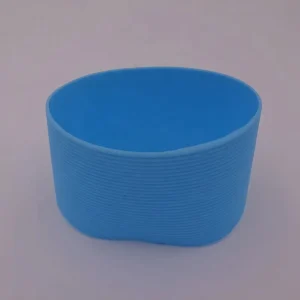 Custom Heat Resistant Food Grade Blue Coffee Cup Silicone Sleeve
