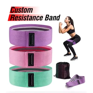 Custom Heavy Duty Hip Lift Fitness Pull Yoga Stretch Training Set Polyester Cotton Health Massage Non Slip High Elastic Bands