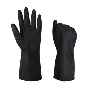 Custom High Quality Black Rubber Industrial Gloves Household Waterproof Labor Latex Protective Gloves