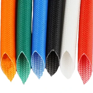 Custom High-Temperature Silicone Rubber Fiberglass Cable Sleeve 10mm Inside Diameter Flexible Heat Insulation Sleeving