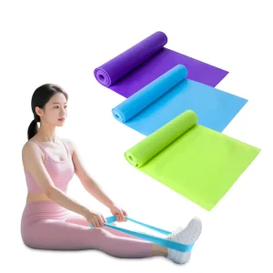 Custom LOGO Elastic Thera Exercise Bands Long And Flat Resistance Tension Straps For Personalized Yoga Training