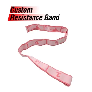 Custom Ladies Home Fitness Yoga Latin Dance Training Corrective Belt Elastic Band Girdle Made Nylon Non-Slip Resistance Bands