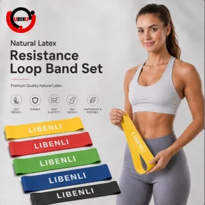 Custom Logo 12 Inch (600mm) Simplify Fit Resistance Loop Exercise Bands With Without Carry Bag Set Of 5 Strength Training