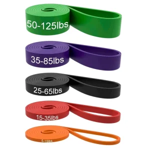 Custom Logo 208 Cm Fitness Circle Bandas De Resistencia Exercise Stretch Resistance Bands Set Rubber Exercise Power Pull up Band