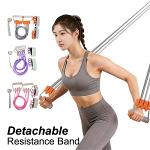 Custom Logo 8 PCS Latex Tube Heavy Resistance Bands Set 10LB-50LB Adjustable Resistance Resistance Band Set Kit Factory