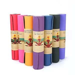 Custom Logo Anti Slip Yoga Matt TPE Fitness Natural Rubber Thick Mat Yoga Eco Premium 6mm