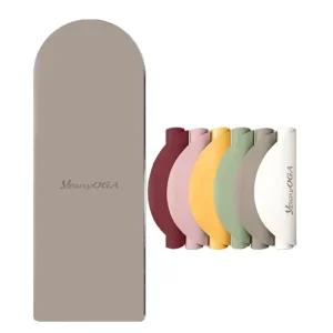 Custom Logo Eco Friendly Fitness Pilates Arch Curved 4.5mm Thick Waterproof Durable PU Natural Rubber Yoga Mat
