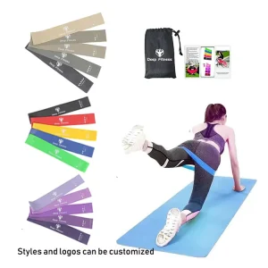 Custom Logo Elastic Loop Booty Fitness Resistance Bands Elastica Gym Workout Exercise TPE Nature Rubber Resistance Bands Set