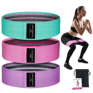 Custom Logo Fabric Booty Bands Gym Fitness Resistance Band Set Non Slip Hip Circle for Workout