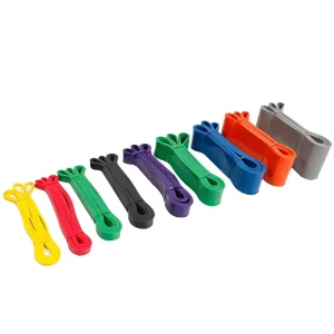 Custom Logo Fitness Workout Equipment Training Elastic Rubber Band for Gym Yoga Exercise Fitness Resistance Bands