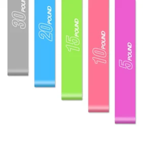 Custom Logo Fitness Workout Training Exercise Bands Set Elastic Rubber Gym Strength Latex Resistance Loop Bands