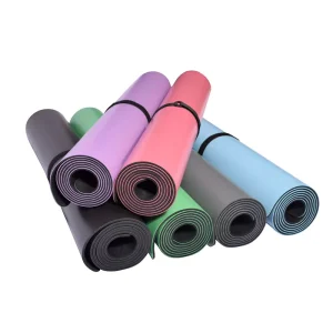 Custom Logo Foldable Non Slip 5mm Thick Yoga Mat Eco Friendly TPE Cork Suede PU Natural Rubber