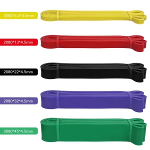 Custom Logo Gym Elastic Rubber Band Fitness Resistance Band Set for Yoga