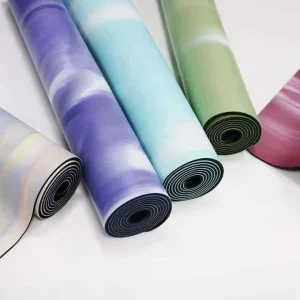 Custom Logo Gym Workout Fitness Training Durable Non Slip High Elasticity Thickened Eco Friendly Marble PU Rubber Yoga Mat