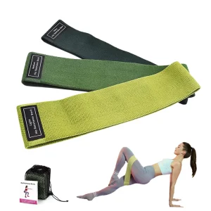 Custom Logo Latex Fabric Hip Resistance Bands Gym Fitness Workout Bands for Yoga Physical Therapy strength Training
