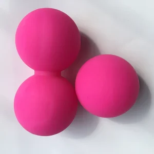 Custom Logo Natural Silicone Rubber Massage Ball Peanut lacrosse Ball Massage