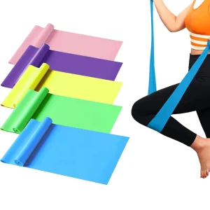 Custom Logo Portable Workout Resistance Fitness Bands TPE Stretch Latex Rubber Yoga Elastic Flat Exercises Loop Bag Portable
