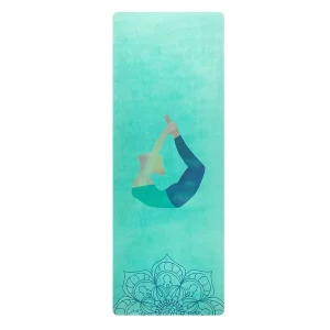 Custom Logo Suede Yoga Towel Mat Eco Friendly Non Slip Mat with Natural Rubber Base for Studio & Home Fitness