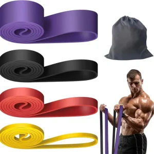 Custom Logo TPE Workout Resistance Loop Band Training Elastic Band Gym Yoga Exercise Fitness Resistance Set Durable Anti Slip