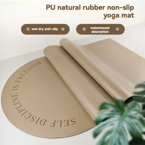 Custom Logo Yoga Mat Non Slip Rubber Sport Mat Shape Curved Frosted Arch Oval PU Yoga Mat
