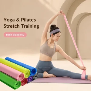 Custom Logo Yoga Resistance Band TPE Stretch Strap For Pilates Fitness Workout Exercise Training