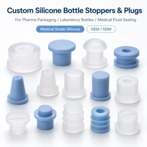 Custom Medical Grade Silicone Bottle Stoppers Plugs for Pharmaceutical Packaging Laboratory Bottles OEM ODM