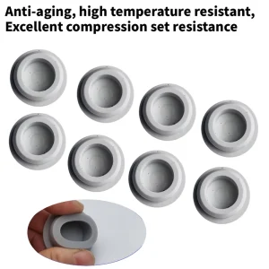 Custom Medical Grade Silicone Rubber Injection Vial Seal Cap Anti Aging High Temperature Resistant Pharmaceutical Plug 60 Shore