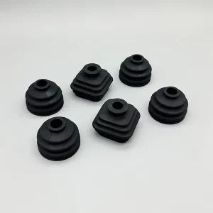 Custom Molded Industrial Dust Cover Parts Round Square Silicone Rubber Bushing Boot Bellows Flexible Rubber Bellows