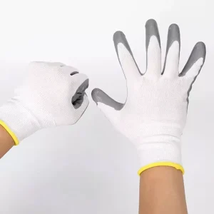 Custom Nitrile Coating Industrial Labor Protection Gloves Anti skid Wear resistant Dip Rubber Protection