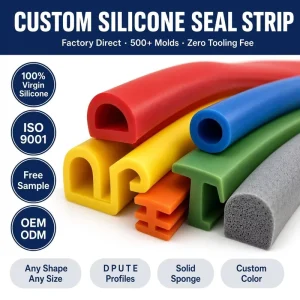 Custom OEM ODM Flexible High Temperature Resistant Colorful Extruded Silicone Rubber Seal Strips