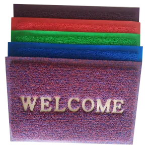 Custom PVC Cushion Welcome Door Mat Anti Slip Coil Carpet