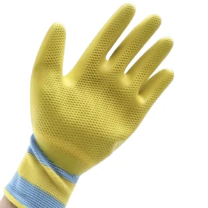 Custom Palm Protection Latex Coated Labor Safety Gloves with Custom Color and Customizable Sizes for Work Construction