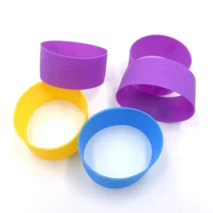 Custom Patterned Silicone Rubber Cup Sleeve Cover Holder for Insulation Mug Thermos Bottle Non Slip