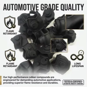 Custom Premium EPDM Rubber Connector Protective Boots Waterproof Cable Joint Sleeves Cutting Custom Color Size for Automotive
