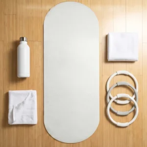 Custom Print Custom Color TPE Dual-layer 8mm Thick Oval Yoga Mat Eco Friendly Non-slip Exercise Mat Carrying Strap