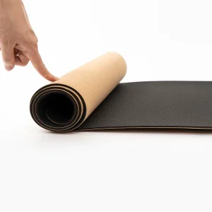 Custom Printed 100% Natural Rubber Gym Fitness Mat Custom Logo Non Slip Eco-Friendly Cork Yoga Mat