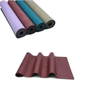Custom Printed Design Ant Slip Eco Polyurethane Leather Non toxic Natural Rubber Pu Yoga Mat