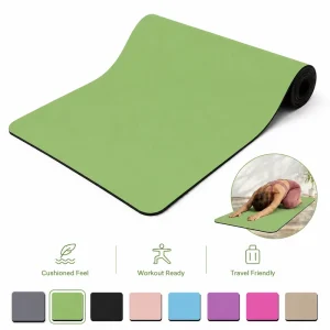 Custom Printed PU Rubber Yoga Mat for Pilates and Fitness