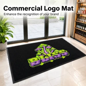 Custom Printed Stain-Resistant Logo Floor Mat for Indoor, Outdoor, Porch, or Commercial Use