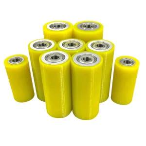 Custom Rubber-Coated Powerless Roller with Polyurethane and Silicone Rubber