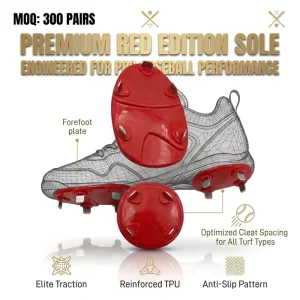 Custom Self Adhesive Baseball Cleat Soles Split Design TPU Wearable Stick On Cleat Pads for Sneaker Modification