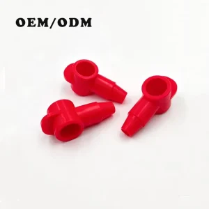 Custom Silicone Battery Terminal & Post Head Protective Covers OEM Brand Red Color Option Moulded Rubber Sleeve