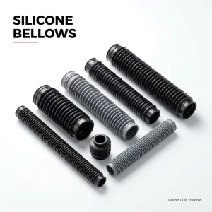 Custom Silicone Bellows ODM Molded Corrugated Dust Boot Flexible Rubber Tube Cover Heat Resistant Low MOQ 500