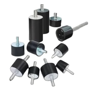 Custom Silicone EPDM NBR NR Rubber Shock-Absorber Pads with Metal-Wrapped Parts