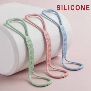 Custom Silicone Figure 8 Resistance Band with Logo Portable Yoga Stretch Band Pilates Resistance Fitness Training Equipment