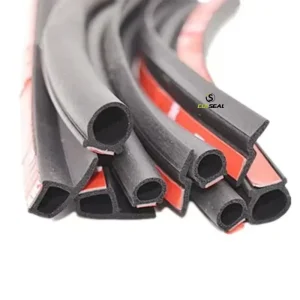 Custom Silicone Rubber EPDM Extruded Sponge Car Door Seal Strip with Cutting Service Black Rubber Gasket