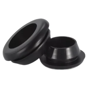 Custom Silicone Rubber Protective Ring Double-Sided Coil Guard Bushing Grommet Black 20-90 Shore A Hardness